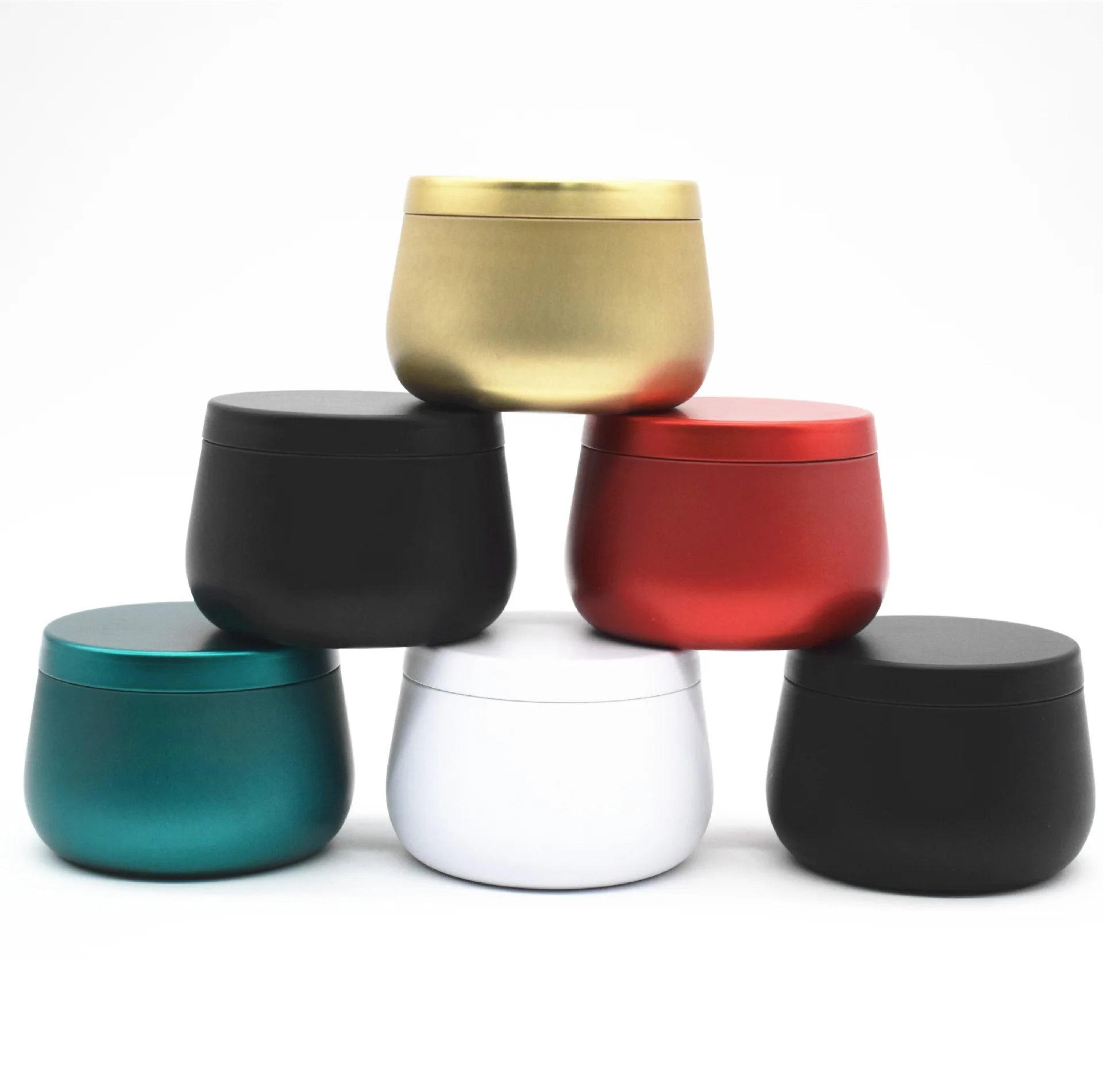 Wholesale Eco-friendly 4oz 8oz Crafts Candle Packaging Black Metal Tinplate Jars Lids Silk Screen Printed Matte Finish Custom