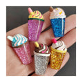 Flat Back Resin Drink Bottle Cabochons Glitter Ice Cream Miniature Phone Cover DIY Decor Jewelry Findings