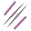 The Latest Popular Manicure Double End 4 Colors Nail Liner Brush with Lid