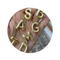 2023 New Arrival Fashion 18K Gold Minimalist Simple Chunky Big Collare 26 Custom Alphabet Bubble Balloon Initial Letter Necklace