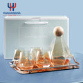 Eco-Friendly Transparent Glass Water Pitcher Cork Lid 1300ml Capacity Minimalist Design Customized Logo HUAHANGNA Back School