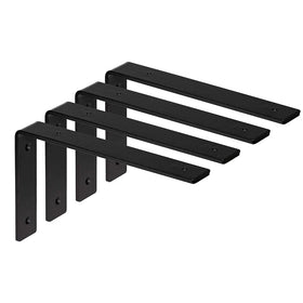 RHETECH Custom Furniture Brass Shelf Bracket 90 Degree L-Shape Angle with Triangle Bracket Straight Shelf Support Brackets
