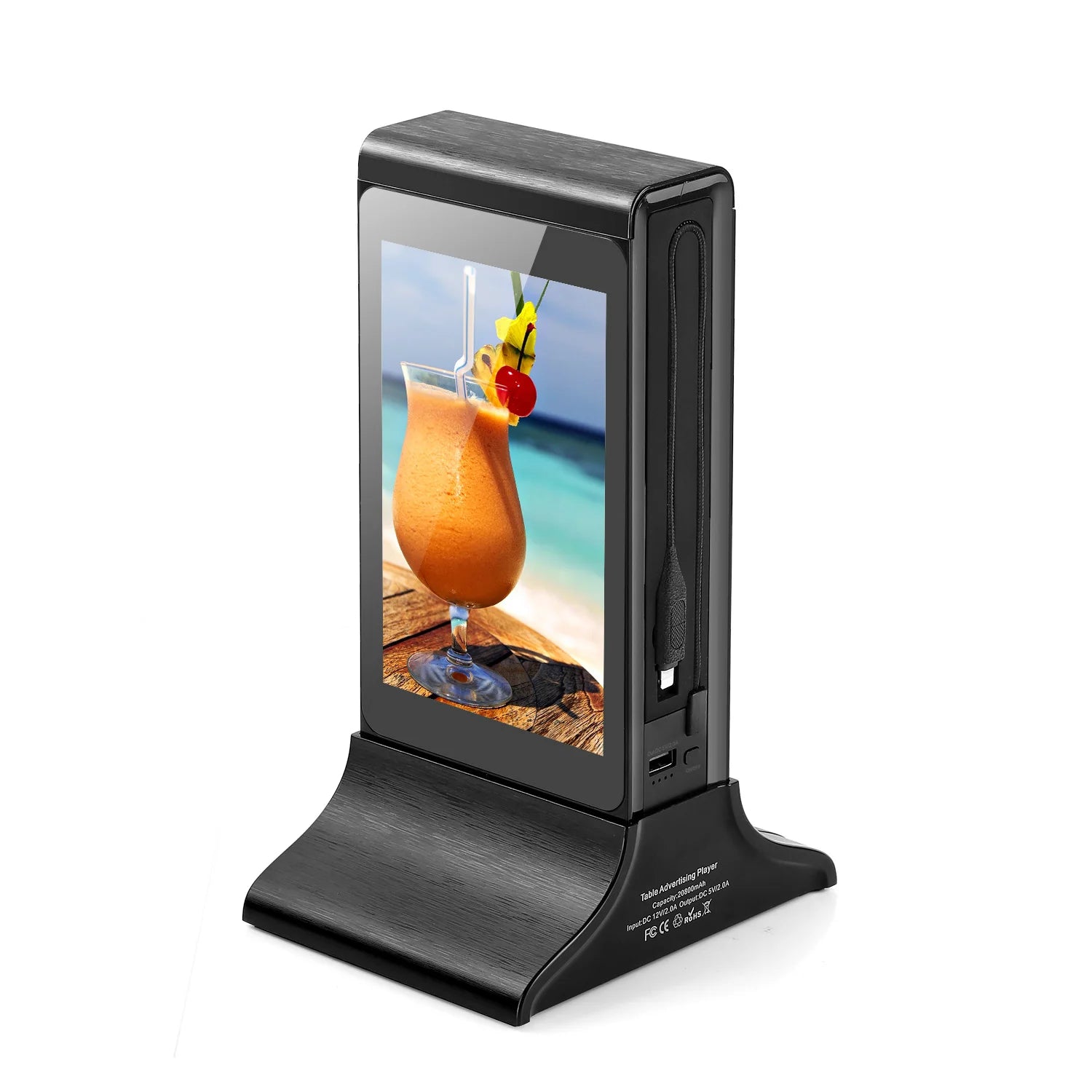 FYD-835S Multi Function Table Advertising Player 7 Inch Restaurant Advertising Display