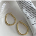 Minimalist Silver 925 Jewelry Geometric Design Waterdrop Earrings Teardrop Earrings 18K Gold Plated Hoop Earrings