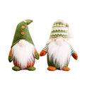 Creative Green Santa Claus Ornaments Knitted Non-Woven Standing Faceless Doll Christmas Decoration Supplies Unique Toy Figurine