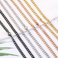 Factory Hot Sale 316 Stainless Steel NK Necklace Flat Figaro Chain