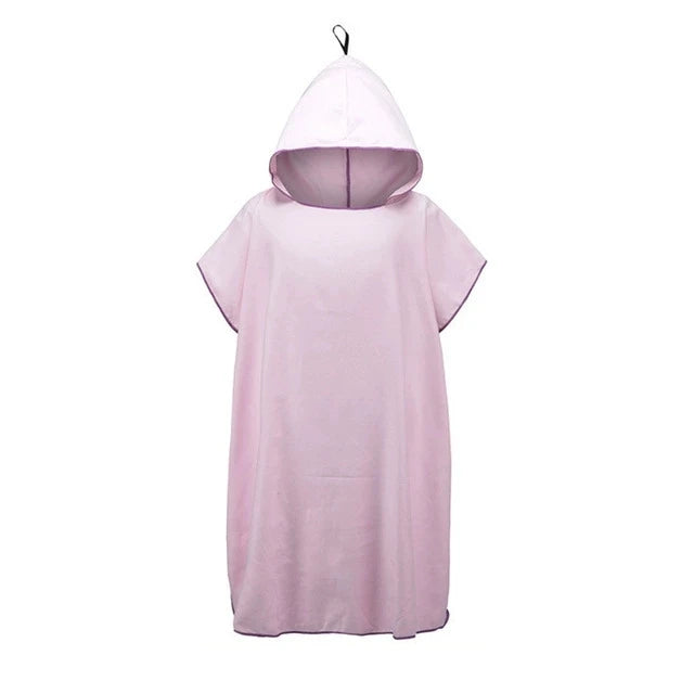 Custom Microfiber Robe Hooded Poncho Quick Dry Luxury Swimming Pool and Beach Towel for Adults Woven Logo and Printed Design