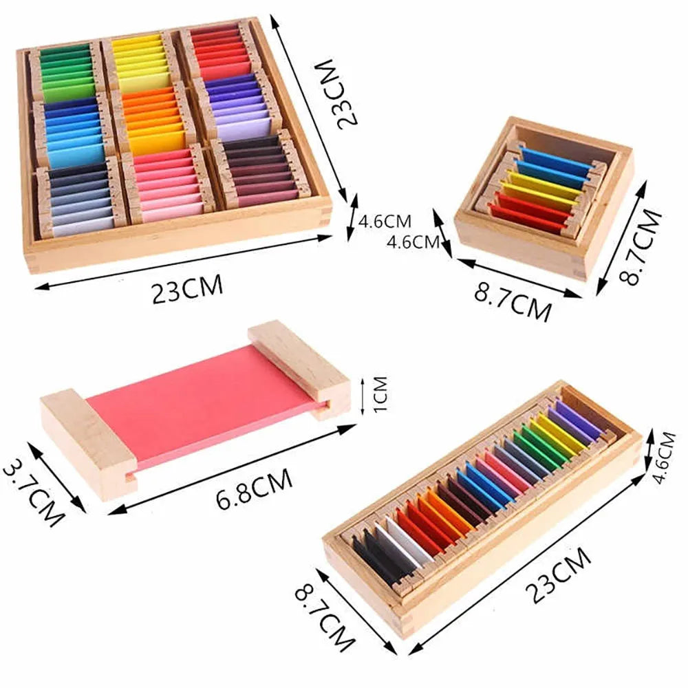 High Quality Montessori Teaching Wood Sensory Toys Set Color Tablets Wooden Montessori Toys Montessori Color Tablets Wooden
