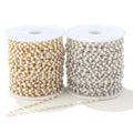 3mm Size Diameter 2024 New Arrival Diy Jewelry Gold Plated Stainless Steel Pearl Beaded Chain