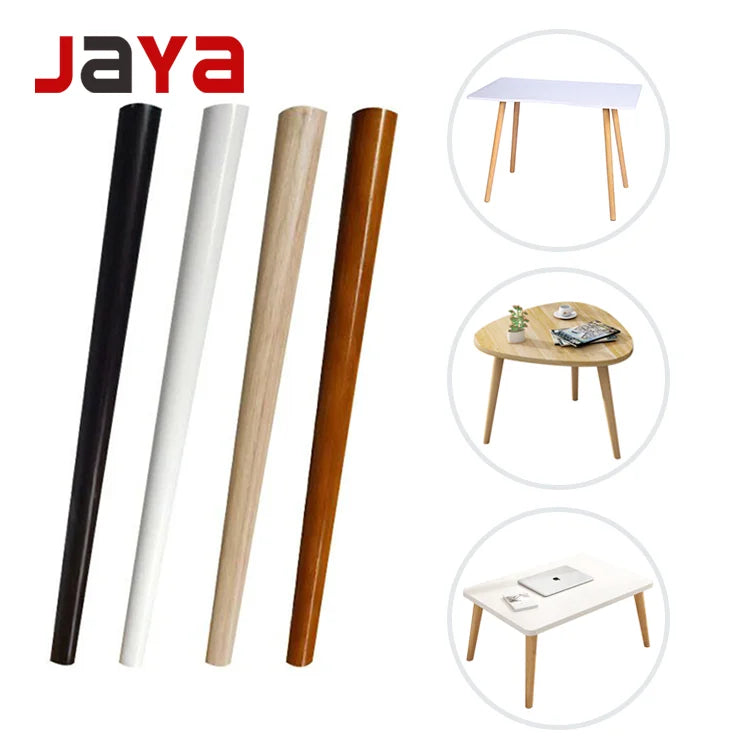 JAYA Furniture Round Chair Desk Legs Coffee Dining Table Feet Modern Wood Leg for Table Wooden High Decorative Tapered Solid