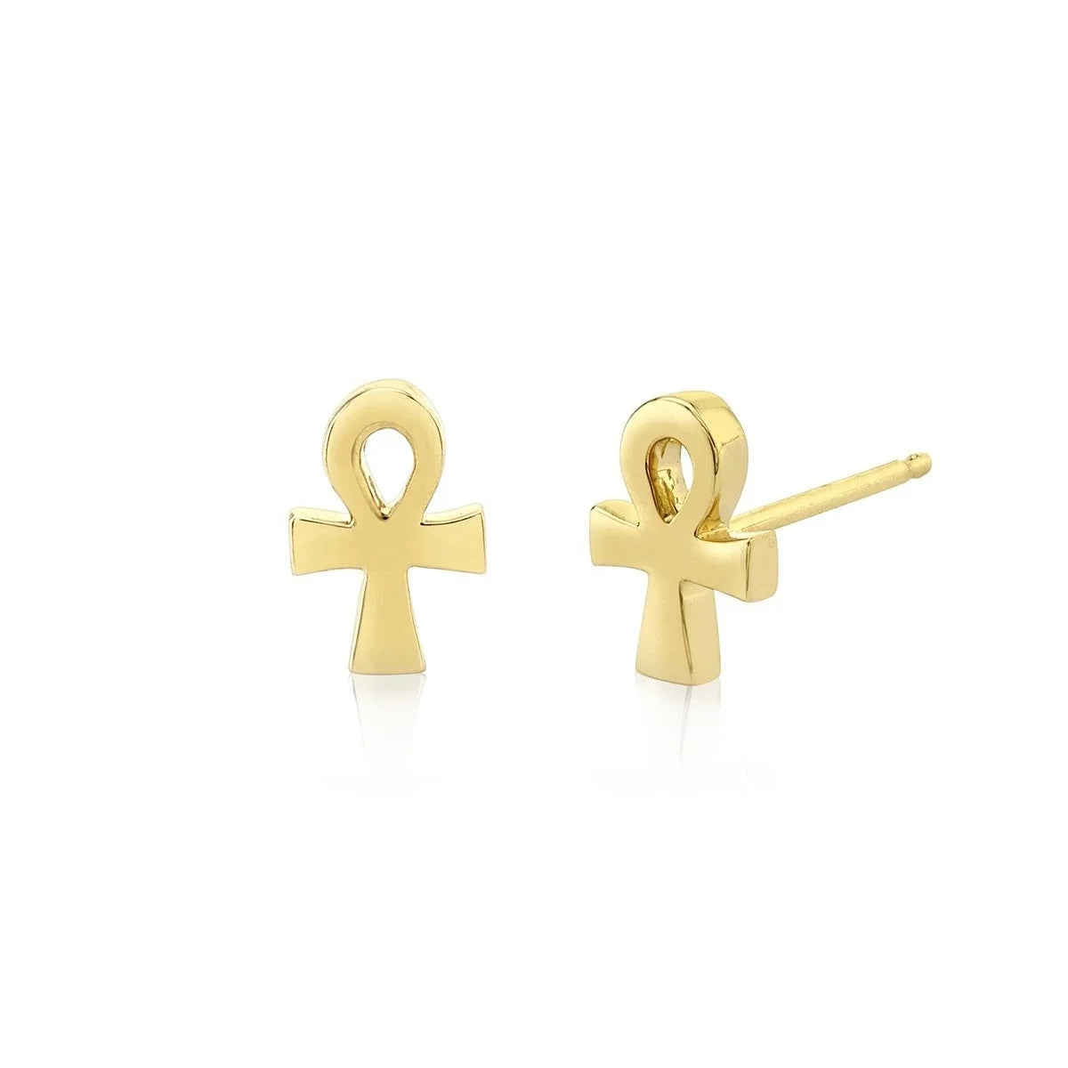 LOZRUNVE Plain Simple Mini Cross Stud Earring Silver 925 Sterling
