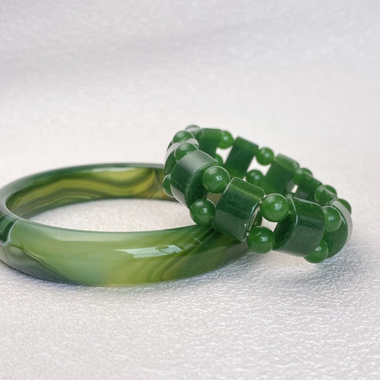 Wholesale Women Bangles Jewelry Women Bead Jade Bracelet Bracelets & Bangles Jade Bangles