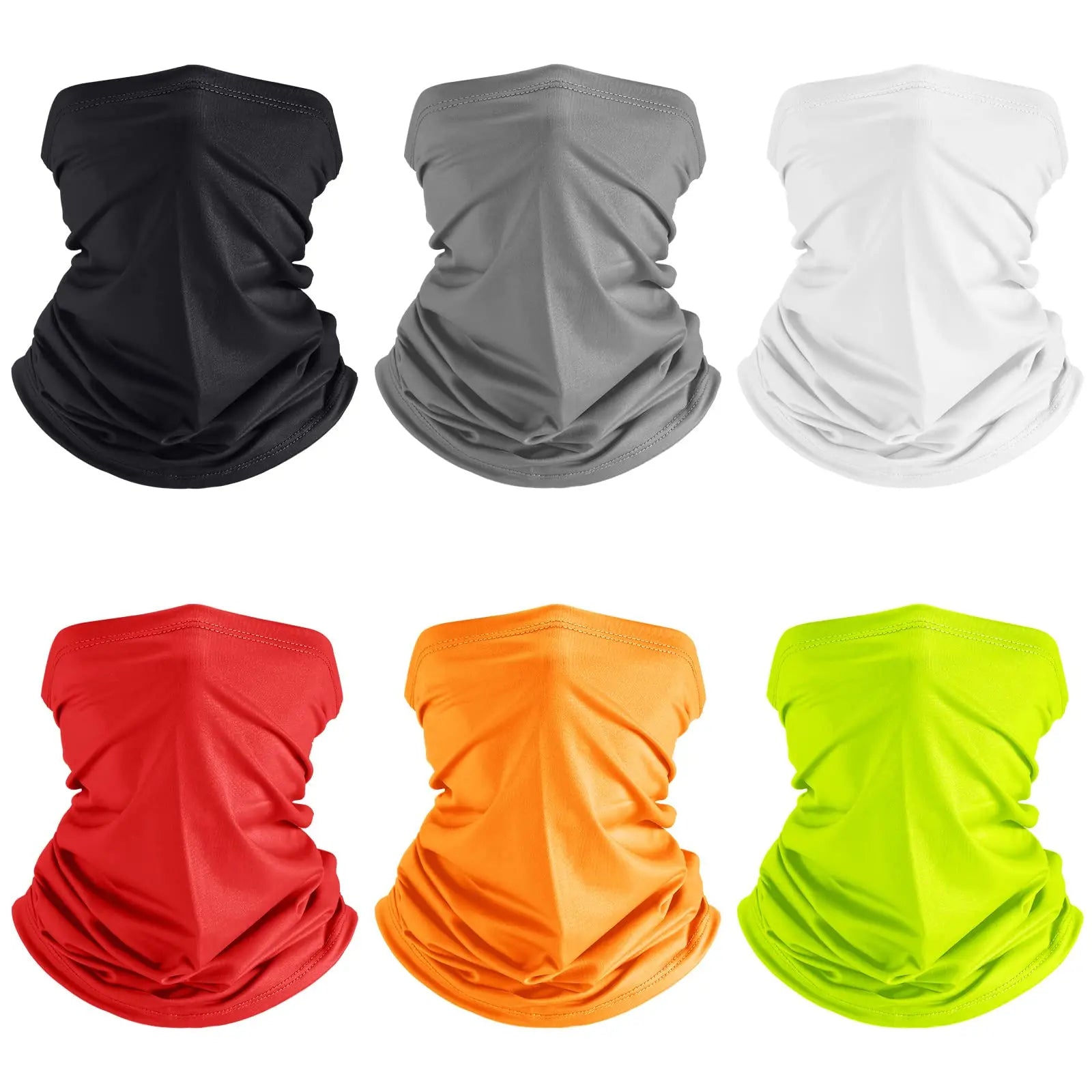 Wholesale Summer UV Protection Cooling Neck Gaiter Face Clothing Mask Solid Color Black White Soft Breathable Bandanas for Men