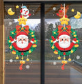 Santa Claus Snowman Snowflake Electrostatic Sticker Christmas Wall Sticker Window Glass Decoration Electrostatic Sticker