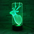 RGB 3D Led Lamp 16 Color Changing Acrylic Night Light  Deer Shape Desk Table Lamp  Mini Led Lights with CE  Certificated