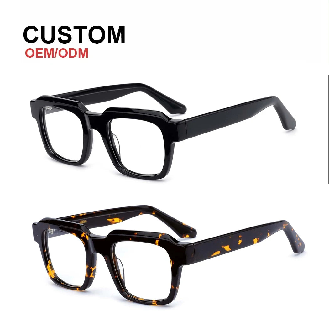 Luxury Designer Classic Retro Custom Lens Glasses Frames High Quality Square Custom Eyeglasses Logo Optical Eyewear