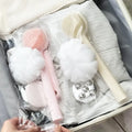4 in 1 Back Brush Long Handle Shower Scrubber Cleaning Brush Back Scrubber for Cleaning Body Exfoliator Massage Bath Brushes