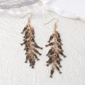 Trendy Metal gold color Fish Drop Long Earrings for Women Party Holiday Fashion Jewelry