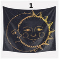 Logo Custom Golden Sun Moon Tarot Tapestry Wall Hanging Psychedelic Witchcraft Mysterious Abstract Art Dormitory Home Decor
