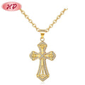 Gold Cross Pendant Necklace Jewelry 22K Gold Pendent Chain Necklace Designs for Ladies