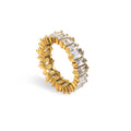 Original Fashion Gold Plated Zircon Jewelry Sets Diamond Band Ring Eternity Engagement & Wedding Ring for Woman