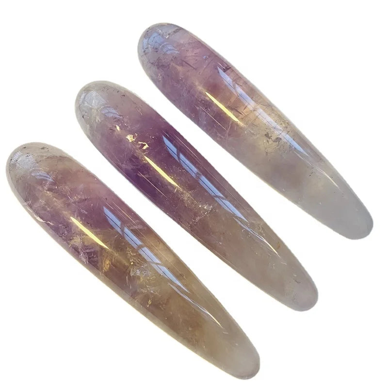 Wholesale Nature Quartz Crystal Dildo amethyst Yoni Healing Dildo Massage Wands