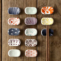 Wholesale Square Ceramic Chopsticks Holder Japanese Kitchen Chopsticks Pillow Chopstick Rest Cute Kitchen Tableware