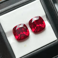 Synthetic Pigeon Blood Red Ruby Stone Cushion Shape 5x5mm to 12x12mm 5# Corundum Gemstone