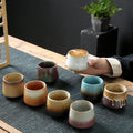 Best Selling Japanese Style Pottery Cup Customize Logo Ceramic Coffee Mugs Milk Breakfast Cup