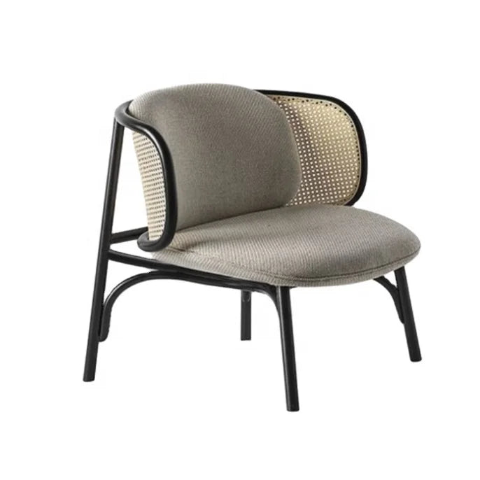 Nordic Modern Single Sofa Solid Wood Rattan Dining Chair for Home Cafe Office or Park Use for Living Room Home Bar Furniture
