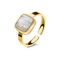 Wholesale Party Jewelry Stainless Steel Cuff Ring Shell Pearl Pearl Rings
