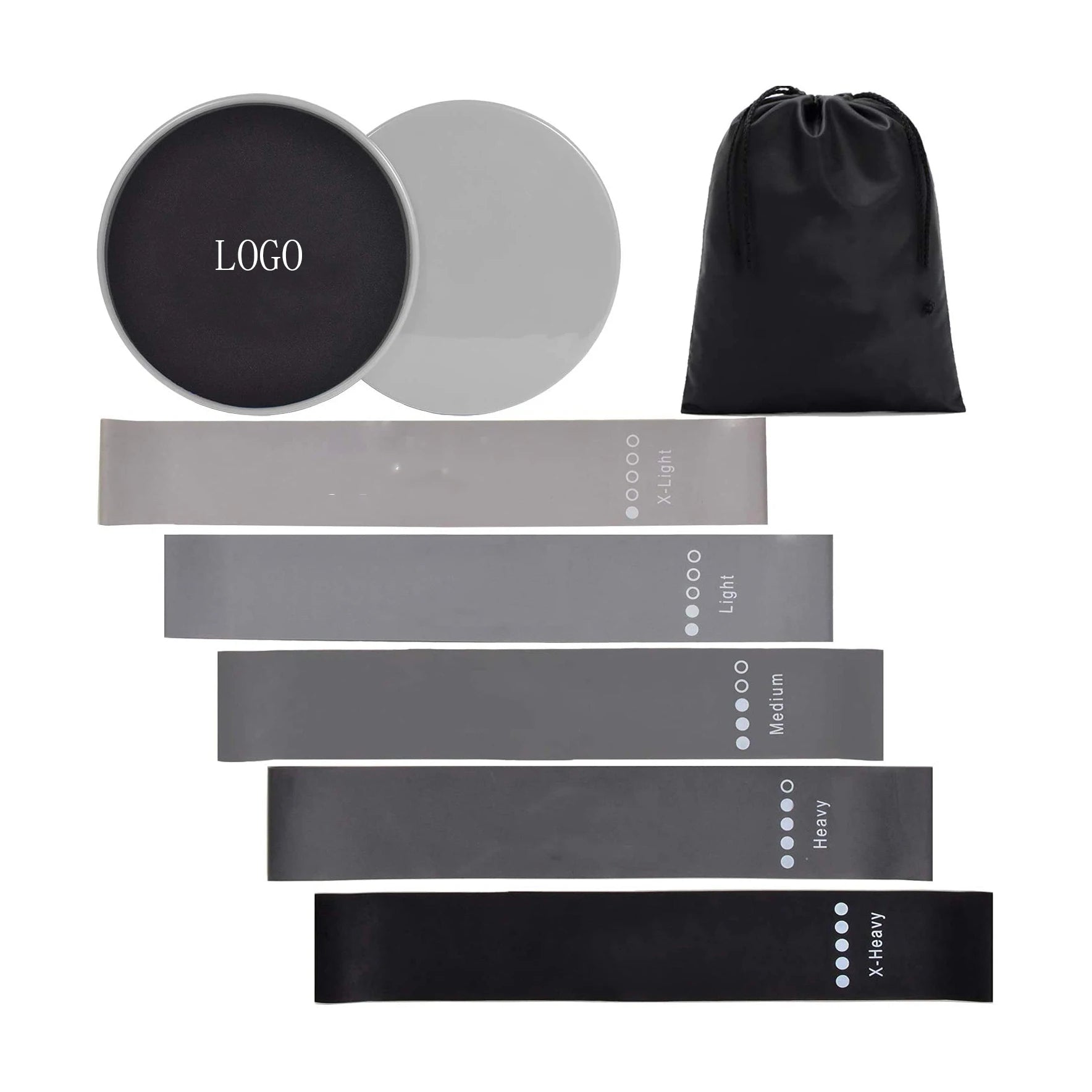Wholesale Floor Sliders Exercise Bands Core Strength Band Sets Gliders Gliding Discs With Resistance Bands for Workout