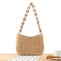 Wholesale Bohemian Style Paper Straw Tote Bag Summer Beach Embroidery & Sequined Handbag for Women Dress Shoulder Bag