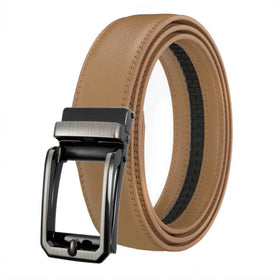 LQbelt Simple Design 3.1CM Click Buckle Men Automatic Belts for Male Genuine Leather Belt Factory Waistband Custom LOGO
