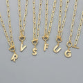 New Letter Pendant Necklace Copper with Gold Plated Trend Hip Hop DIY Letter Pendant Necklace