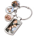 Wholesale Customized Logo Stainless Steel Photo Frame Keychain Laser Engraved Sublimation Blank