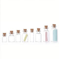 Wholesale Mini Wishing Bottle 0.5ml 1ml 3ml 5ml Glass Vials Custom Logo Clear Glass Match Storage Jar With Cork Stopper