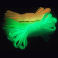 Luminous 8mm Polyester Flat Shoelaces Glowing in the Dark for Party Use