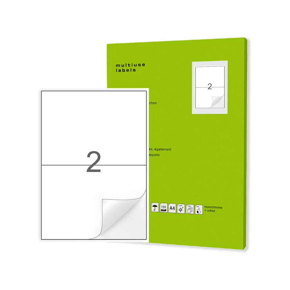 A4 Half Sheet Inkjet & Laser Printer Supplies 8.5\" X 5.5\" 210mm X 297mm 100 Sheets Self-Adhesive Labels
