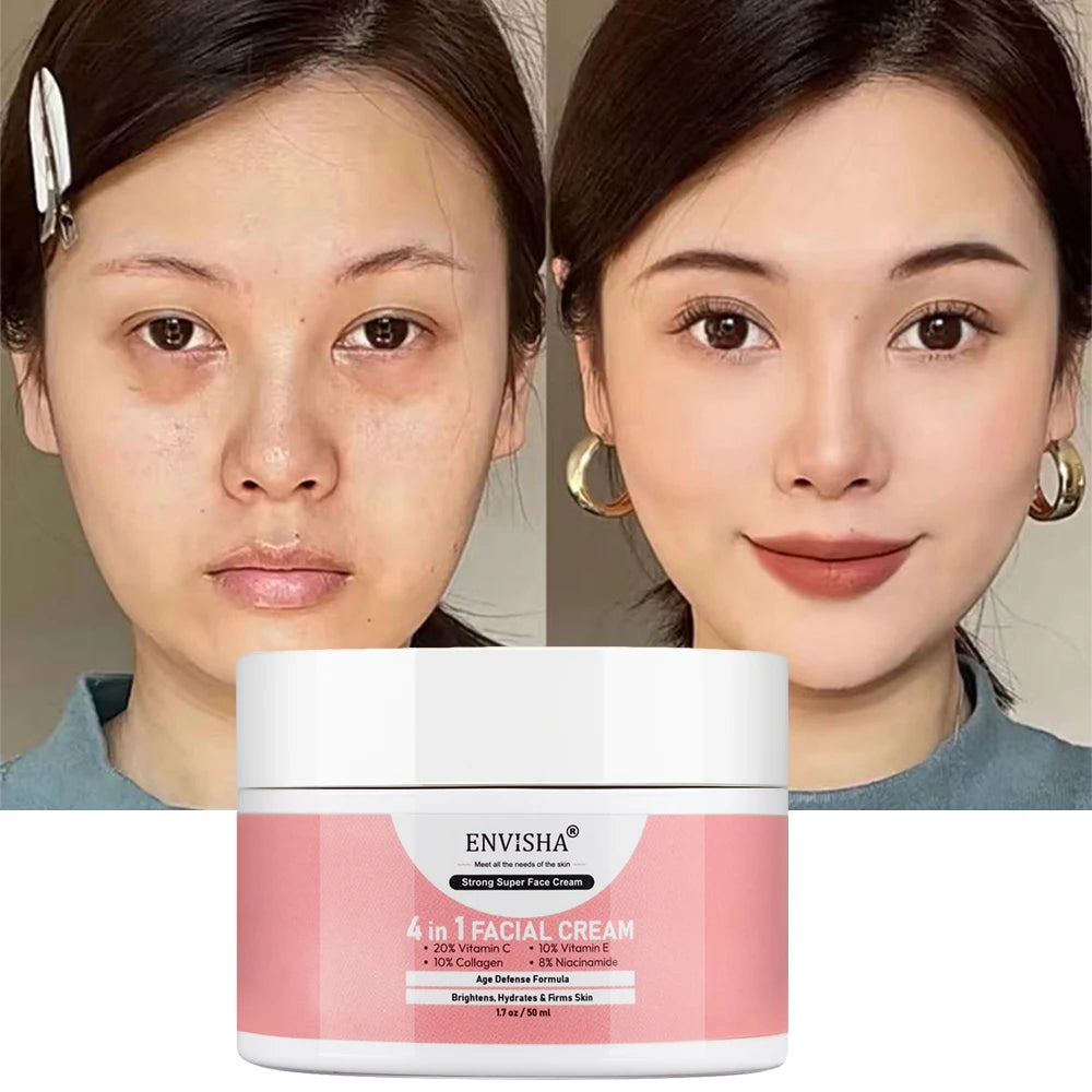 Private Label Korea Herbal Collagen Face Skin Day and Night Daily Hydrating Lift Light Anti Wrinkle Whitening Firming Cream