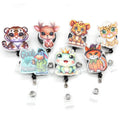 Scrub Life Retractable ID Name Badge Holder Reel Glitter Acrylic with Metal for Nursing Students and Staff