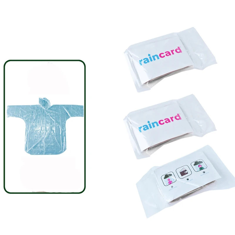 Cheap Disposable Credit Card Size Wallet Pocket Rain Card Raincoat