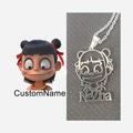 NEWNORTH Ne Zha Necklace Stainless Steel Jewelry Waterproof Personalized Custom Anime Nezha Name Pendant Necklace for Children