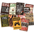 Video Game in Process Metal Poster Tin Sign Vintage Wall Stickers Man Cave Gamer Room Decor Plaque Retro Decorative Plate