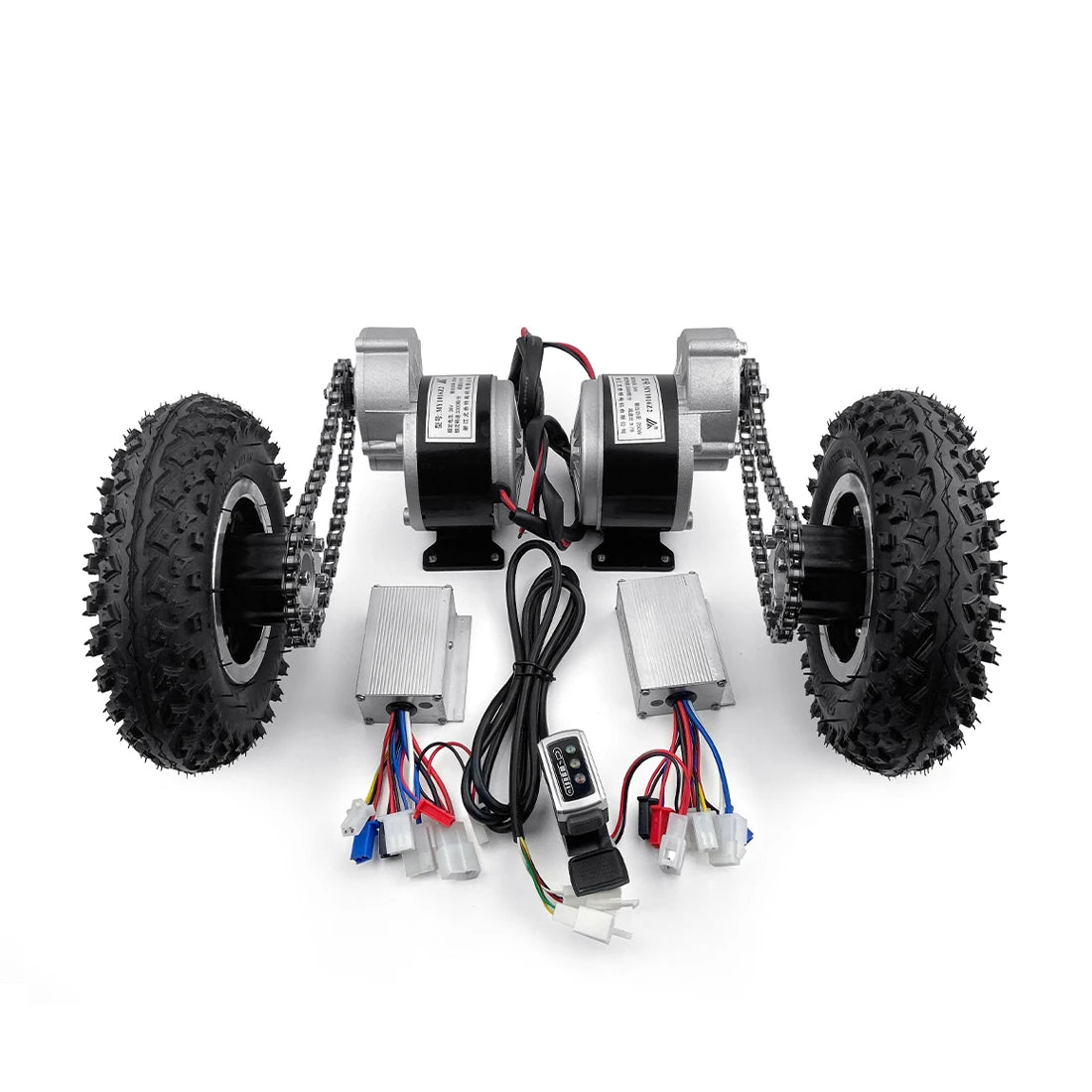 250W Cheap Heavy Duty Platform Trolley DIY Electric Hand Carts Conversion Kits Dual Dc Brushed Gear Motor