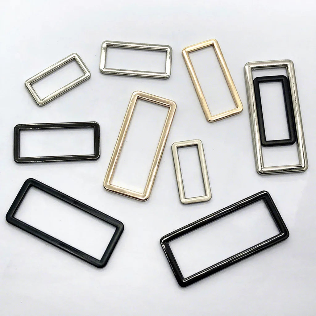 Wholesale Luggage Handbag Accessories Alloy Inner Diameter 40mm Black Rectangular Buckle