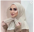 Hijab Inner Cap Stretchy Islamic Muslim Easy to Wear Jersey Hijab Plain Instant Hijab Snap Back Underscarf Cap Ninja