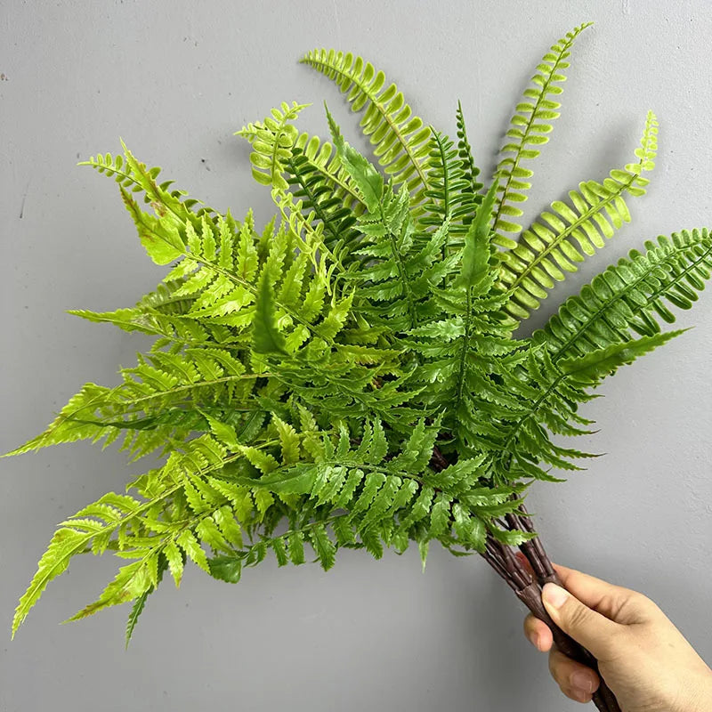 Hot Sale Artificial 4 Branches Real Touch Fern Leaves Stem Greenery Leaf Foliage Wedding Party Hotel Decoration