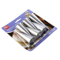 6pcs DIY Cake Tools Spiral Baked Croissants Stainless Steel Cake Tools Cone Shape Piping Nozzles Tips Set for Cookie Decoration