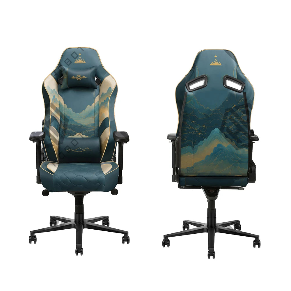 Artistic Chinese Landscape Inspired Ergonomic PC Chair Thousand-Miles Rivers & Mountains Gaming Chair